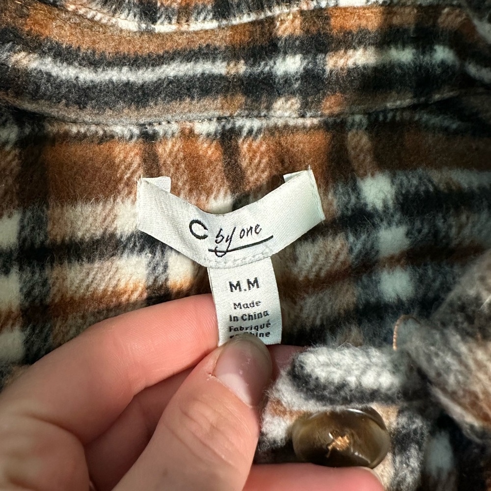 Long plaid shacket - Picture 2 of 2